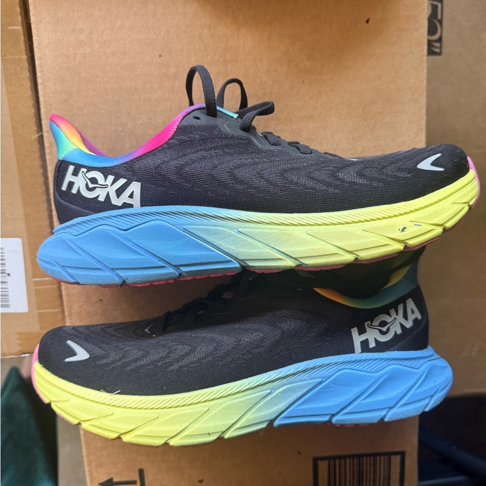 HOKA Black and Multicolor Running Shoes
